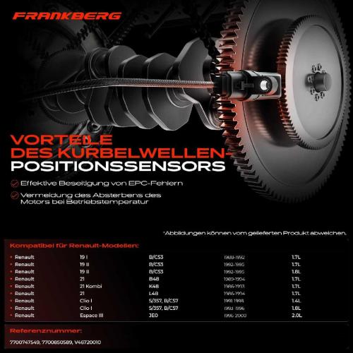 1x Kurbelwellensensor Impulsgeber für Renault 19 Clio I Megane I Laguna I Espace 21 Bild 1x Kurbelwellensensor Impulsgeber für Renault 19 Clio I Megane I Laguna I Espace 21