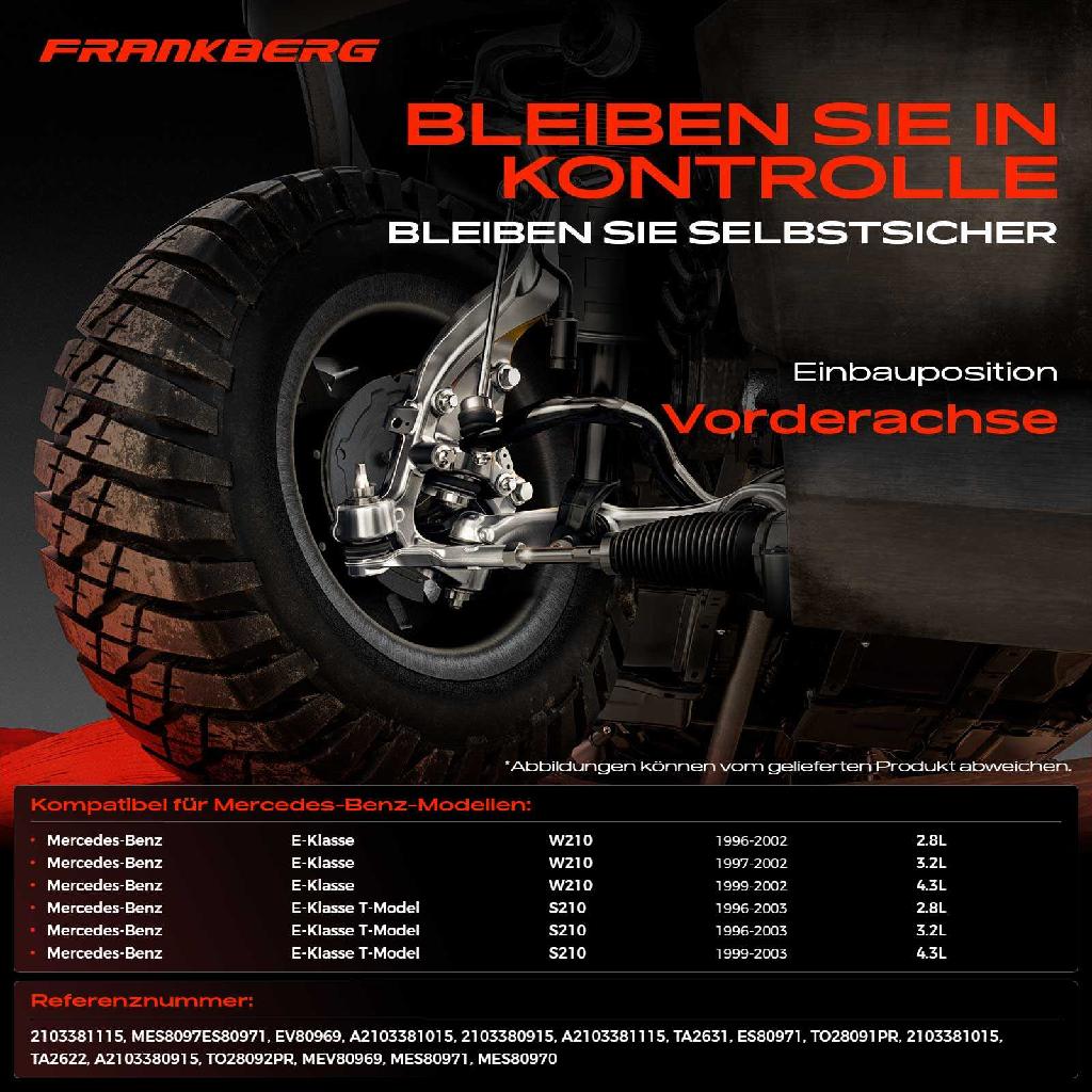1x Querlenker Satz Vorderachse für Mercedes-Benz E-Klasse W210 E-Klasse T-Model S210 2.8L 3.2L 4.3L 1996-2003