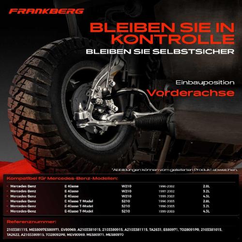 1x Querlenker Satz Vorderachse für Mercedes-Benz E-Klasse W210 E-Klasse T-Model S210 2.8L 3.2L 4.3L 1996-2003 Bild 1x Querlenker Satz Vorderachse für Mercedes-Benz E-Klasse W210 E-Klasse T-Model S210 2.8L 3.2L 4.3L 1996-2003