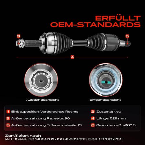 Frankberg 1x Antriebswelle Vorderachse für Toyota Hilux VII Pick-up N1 N2 N3 2.5L 3.0L 2004-2015 Bild Frankberg 1x Antriebswelle Vorderachse für Toyota Hilux VII Pick-up N1 N2 N3 2.5L 3.0L 2004-2015