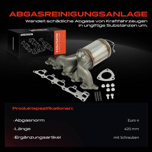 1x Krümmerkatalysator für Opel Astra H L48 L35 Meriva X03 Vectra C Z02 Zafira 1.6L Bild 1x Krümmerkatalysator für Opel Astra H L48 L35 Meriva X03 Vectra C Z02 Zafira 1.6L