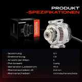 1x Lichtmaschine Generator für  Audi A6 4F2 C6 Avant 4F5 C6 2004-2011 2.4-3.2L