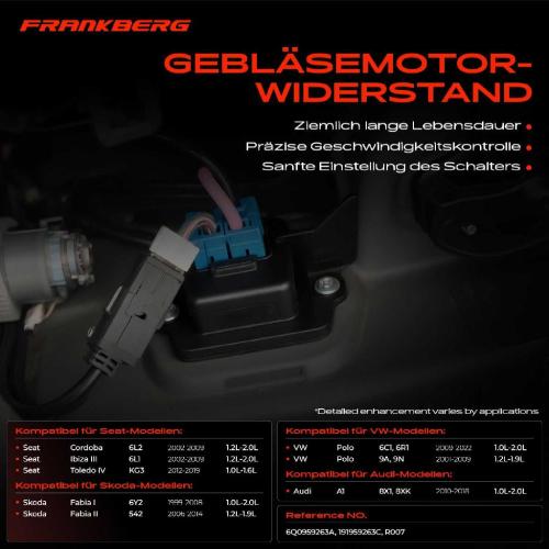 1x Widerstand Vorwiderstand Gebläsemotor für VW Polo 6R 9N Audi A1 A2 Seat Ibiza 3 4 Skoda Fabia Bild 1x Widerstand Vorwiderstand Gebläsemotor für VW Polo 6R 9N Audi A1 A2 Seat Ibiza 3 4 Skoda Fabia