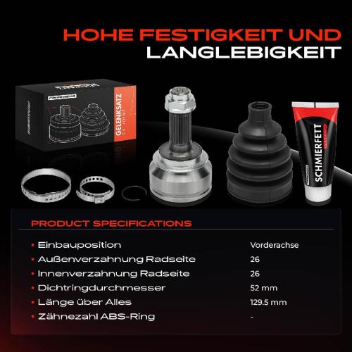 1x Antriebswelle Gelenksatz Vorderachse für Honda Jazz IV GK 1.3L 2016-2024 Bild 1x Antriebswelle Gelenksatz Vorderachse für Honda Jazz IV GK 1.3L 2016-2024