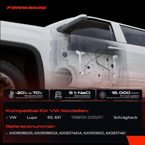 Frankberg 1x Fensterheber Vorne Rechts für VW Polo ? 6R 6C Bild Frankberg 1x Fensterheber Vorne Rechts für VW Polo ? 6R 6C