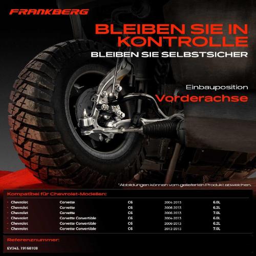 Frankberg 2x Spurstange Vorderachse für Chevrolet Corvette C6 Corvette Convertible 6.0L 6.2L 7.0L 2004-2013 Bild Frankberg 2x Spurstange Vorderachse für Chevrolet Corvette C6 Corvette Convertible 6.0L 6.2L 7.0L 2004-2013