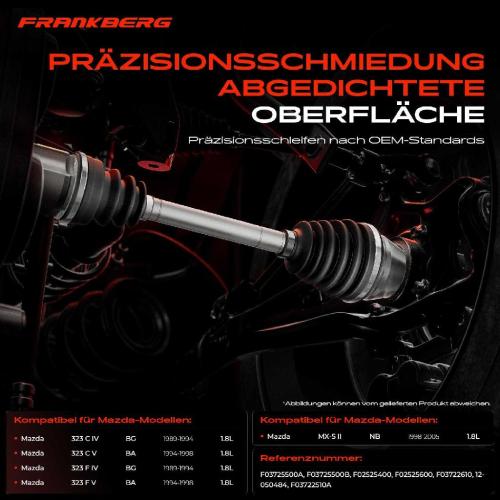 Frankberg 1x Antriebswelle Gelenksatz Vorderachse f r Mazda 323 C IV BG 323 F IV BG Bild Frankberg 1x Antriebswelle Gelenksatz Vorderachse f r Mazda 323 C IV BG 323 F IV BG