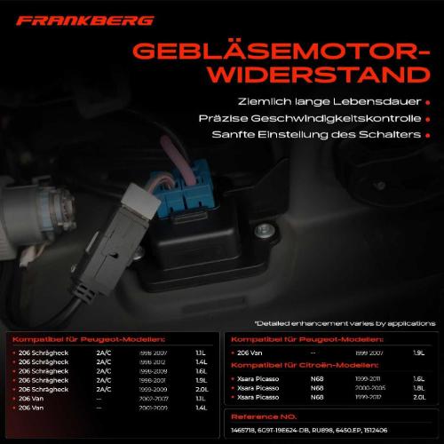 1x Widerstand Vorwiderstand Gebläsemotor für Citroën Xsara Peugeot 206 1998-2012 Bild 1x Widerstand Vorwiderstand Gebläsemotor für Citroën Xsara Peugeot 206 1998-2012