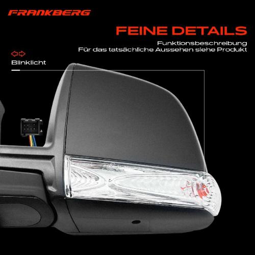 Frankberg 1x Außenspiegel Links für Fiat Doblo MPV 263 Opel Combo Tour X12 Bj ab 2010 Bild Frankberg 1x Außenspiegel Links für Fiat Doblo MPV 263 Opel Combo Tour X12 Bj ab 2010