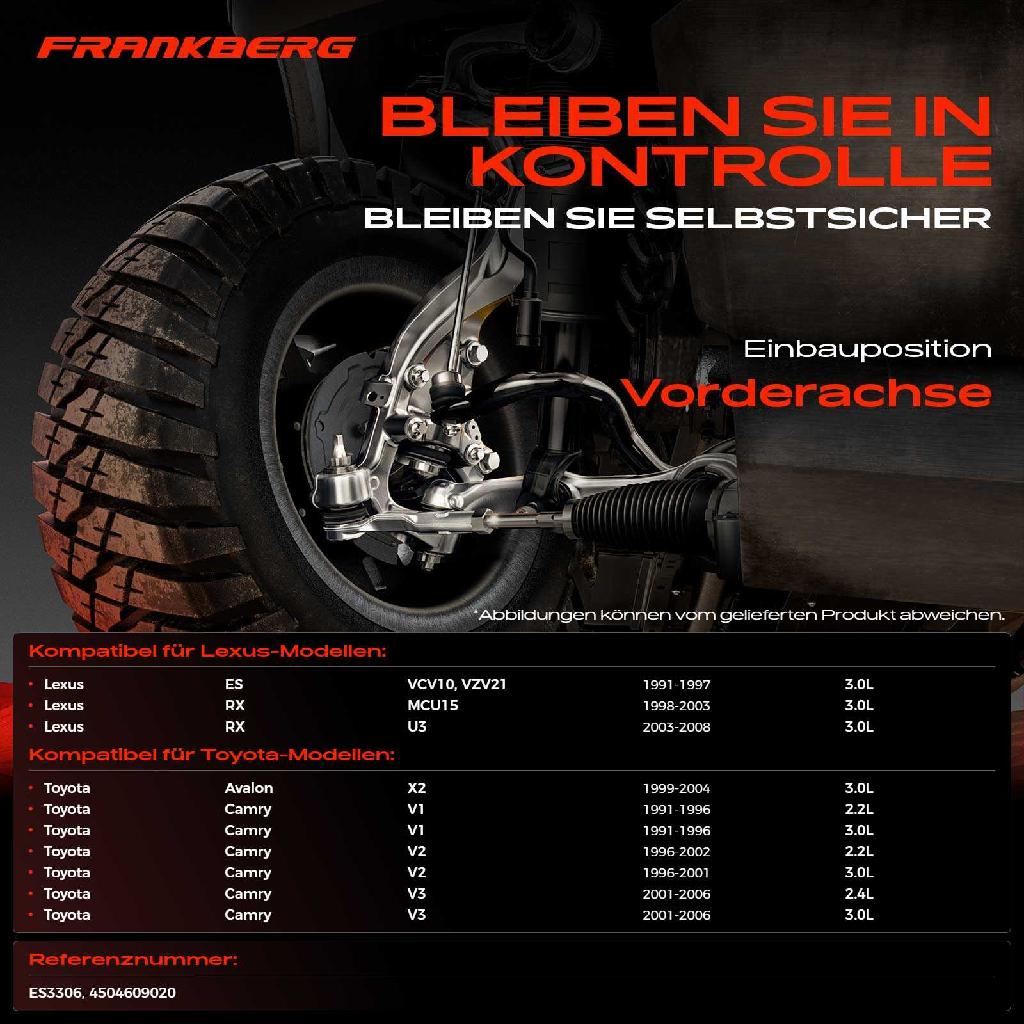 2x Spurstangenkopf Vorderachse für Lexus ES RX Toyota Avalon Stufenheck Camry Kombi 3.0L 2.2L 2.4L 1991-2008