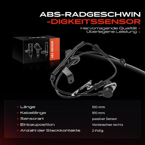 Frankberg 1x ABS Sensor Vorderachse rechts für Hyundai Sonata IV XG Stufenheck KIA Magentis 2.0L 2.4L 2.5L 1998-2005 Bild Frankberg 1x ABS Sensor Vorderachse rechts für Hyundai Sonata IV XG Stufenheck KIA Magentis 2.0L 2.4L 2.5L 1998-2005