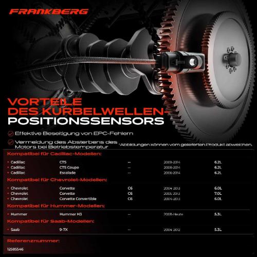 1x Kurbelwellensensor Impulsgeber für Cadillac CTS Escalade Chevrolet Corvette Hummer Saab 9-7X Bild 1x Kurbelwellensensor Impulsgeber für Cadillac CTS Escalade Chevrolet Corvette Hummer Saab 9-7X