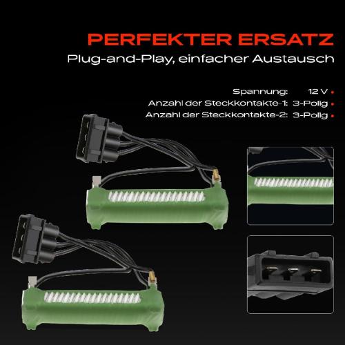 2x Widerstand Vorwiderstand Gebläsemotor für VW T4 Transporter IV Sharan 7M Seat Alhambra Bild 2x Widerstand Vorwiderstand Gebläsemotor für VW T4 Transporter IV Sharan 7M Seat Alhambra