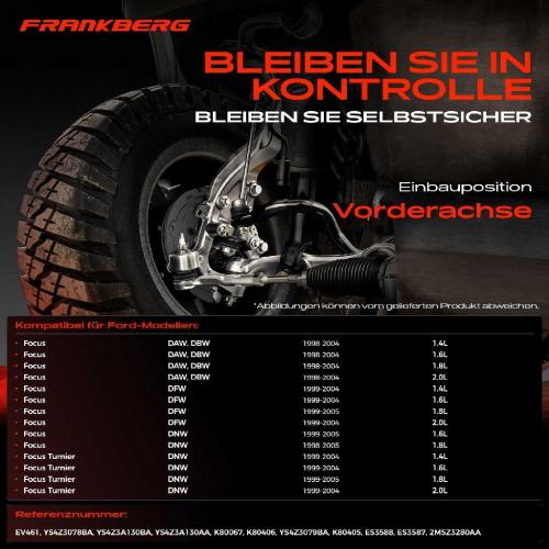 1x Querlenker Satz Vorderachse für Ford Focus Kasten/Kombi Stufenheck Turnier 1.4L 1.6L 1.8L 2.0L 1998-2005 Bild 1x Querlenker Satz Vorderachse für Ford Focus Kasten/Kombi Stufenheck Turnier 1.4L 1.6L 1.8L 2.0L 1998-2005