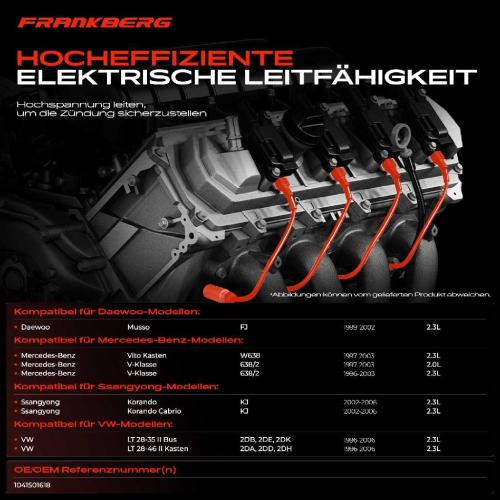2x Zündleitungssatz Zündkabel für Mercedes-Benz W202 W638 S202 A208 W210 R170 Bild 2x Zündleitungssatz Zündkabel für Mercedes-Benz W202 W638 S202 A208 W210 R170