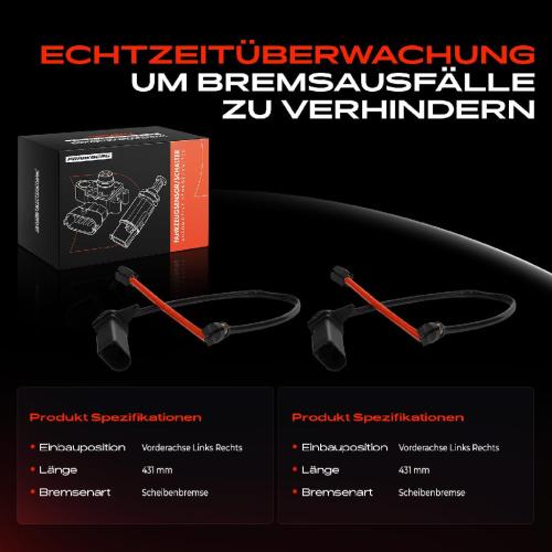 2x Warnkontakt Bremsbelagverschleiß Vorderachse für Audi A6 A7 A8 Q7 quattro Bentley Bild 2x Warnkontakt Bremsbelagverschleiß Vorderachse für Audi A6 A7 A8 Q7 quattro Bentley