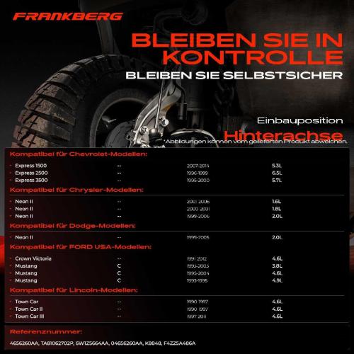 2x Koppelstange Hinterachse für Chevrolet Express 1500 Standard Cargo Van Passenger 2500 3500 Bild 2x Koppelstange Hinterachse für Chevrolet Express 1500 Standard Cargo Van Passenger 2500 3500