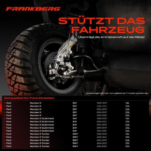 Frankberg 1x Achsschenkel Radaufhängung Vorderachse Links für Ford Mondeo III Stufenheck Turnier B5Y B4Y BWY Bild Frankberg 1x Achsschenkel Radaufhängung Vorderachse Links für Ford Mondeo III Stufenheck Turnier B5Y B4Y BWY