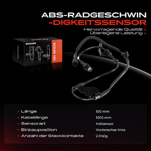 Frankberg 1x ABS Sensor Vorderachse links für Hyundai i20 Coupe Hatchback Van 1.0L 1.1L 1.2L 1.4L Bj ab 2014 Bild Frankberg 1x ABS Sensor Vorderachse links für Hyundai i20 Coupe Hatchback Van 1.0L 1.1L 1.2L 1.4L Bj ab 2014