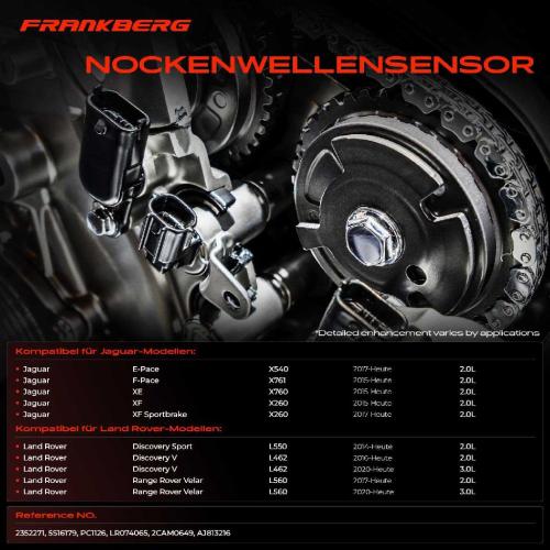 1x Nockenwellenposition Sensor für Jaguar XE XF Land Rover L550 L538 L560 2.0L 3.0L Bild 1x Nockenwellenposition Sensor für Jaguar XE XF Land Rover L550 L538 L560 2.0L 3.0L