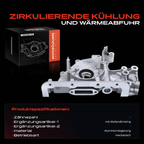 Frankberg 1x Ölpumpe für VW Polo 6R UP! Skoda Fabia III Seat Mii Ibiza IV Bild Frankberg 1x Ölpumpe für VW Polo 6R UP! Skoda Fabia III Seat Mii Ibiza IV