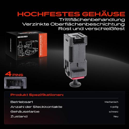 1x Bremslichtschalter für Opel Vectra C Astra H Saab 9-3 Peugeot Fiat Citroën Bild 1x Bremslichtschalter für Opel Vectra C Astra H Saab 9-3 Peugeot Fiat Citroën