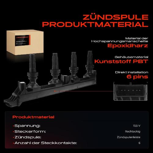 Frankberg 1x Zündmodul Zündspule für Citroën C4 Grand Picasso I MPV Stufenheck C5 II Break III C8 Jumpy Kasten Bild Frankberg 1x Zündmodul Zündspule für Citroën C4 Grand Picasso I MPV Stufenheck C5 II Break III C8 Jumpy Kasten