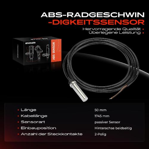 Frankberg 1x ABS Sensor Hinterachse beidseitig für VW LT 28-35 II Bus 2DB 2DE 2DK LT 28-46 II Kasten 2DA 2DD 2DH Bild Frankberg 1x ABS Sensor Hinterachse beidseitig für VW LT 28-35 II Bus 2DB 2DE 2DK LT 28-46 II Kasten 2DA 2DD 2DH
