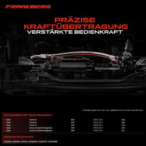 1x Seilzug Feststellbremse Hinterachse beidseitig für Opel Corsa D Kasten/Schrägheck S07 1.2L Bild 1x Seilzug Feststellbremse Hinterachse beidseitig für Opel Corsa D Kasten/Schrägheck S07 1.2L