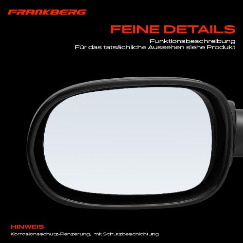 Frankberg 1x Außenspiegel Links für Dacia Logan Logan MCV LS KS 1.2L 1.4L 1.5L 1.6L Bj ab 2004 Bild Frankberg 1x Außenspiegel Links für Dacia Logan Logan MCV LS KS 1.2L 1.4L 1.5L 1.6L Bj ab 2004