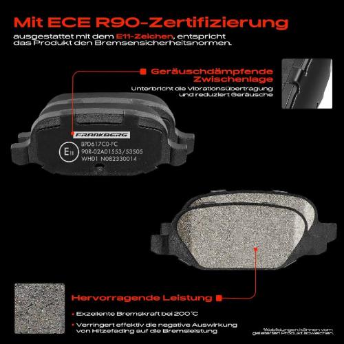 4x Bremsbeläge Hinterachse für Fiat 500 312 C 500/595/695 500C/595C/695C 0.9L 1.4L 2007-2025 Bild 4x Bremsbeläge Hinterachse für Fiat 500 312 C 500/595/695 500C/595C/695C 0.9L 1.4L 2007-2025