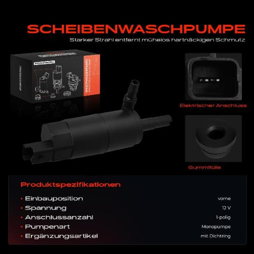 1x Waschwasserpumpe Scheibenreinigung Vorne für Citroën C2 C3 C4 C5 Peugeot 207 Bild 1x Waschwasserpumpe Scheibenreinigung Vorne für Citroën C2 C3 C4 C5 Peugeot 207