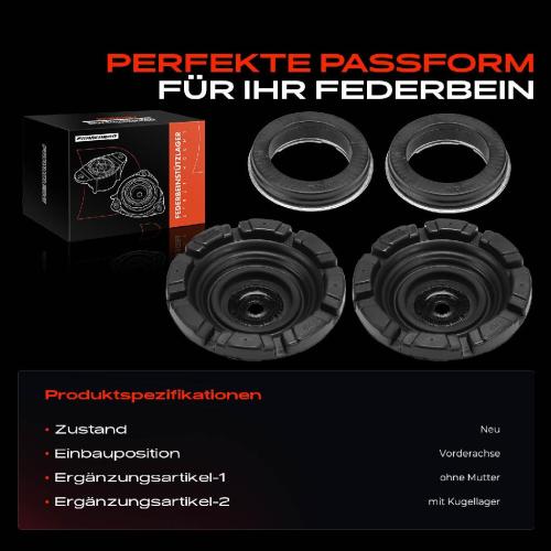 2x Domlager Federbeinstütz lager für VW Transporter V Pritsche/Fahrgestell Kasten Bus Multivan V Bild 2x Domlager Federbeinstütz lager für VW Transporter V Pritsche/Fahrgestell Kasten Bus Multivan V