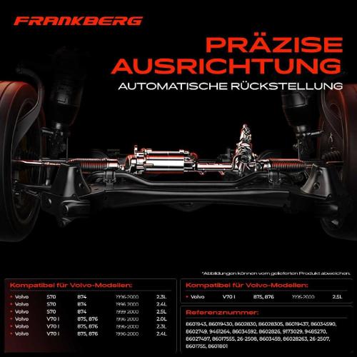 Frankberg 1x Lenkgetriebe Servolenkgetriebe für Volvo V70 I 875 S70 P80 850 LW 2.0L-2.5L Bild Frankberg 1x Lenkgetriebe Servolenkgetriebe für Volvo V70 I 875 S70 P80 850 LW 2.0L-2.5L