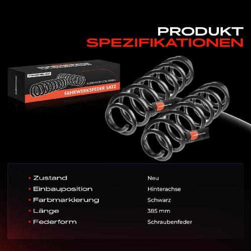 Frankberg 2x Fahrwerksfeder Hinterachse für Skoda Octavia II Yeti VW Golf V VI Touran Bild Frankberg 2x Fahrwerksfeder Hinterachse für Skoda Octavia II Yeti VW Golf V VI Touran