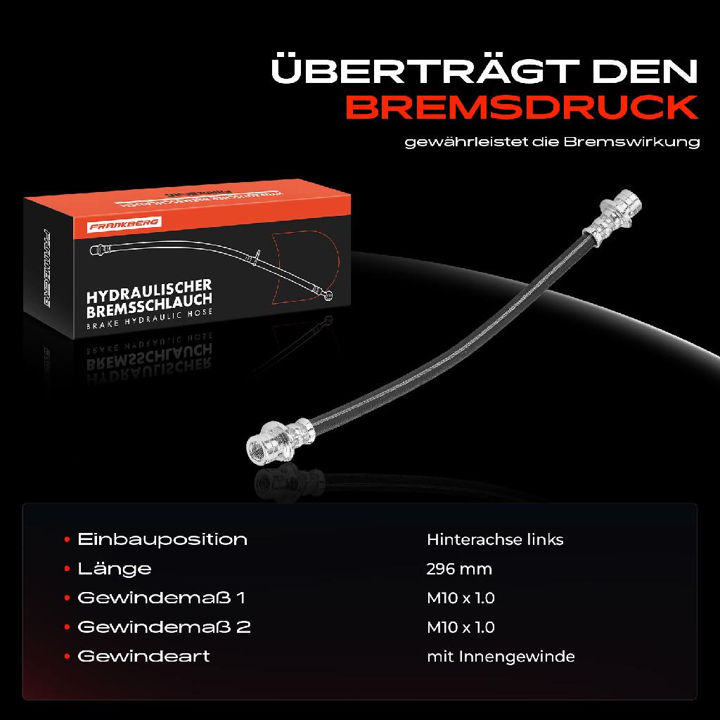 1x Bremsschlauch Bremsschläuche Hinterachse Links für Honda Jazz III GE GG GP ZA