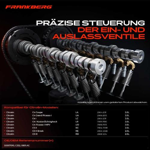 1x Nockenwelle für Citroën C4 LA C8 Jumpy Fiat Scudo Ford Focus II Bild 1x Nockenwelle für Citroën C4 LA C8 Jumpy Fiat Scudo Ford Focus II