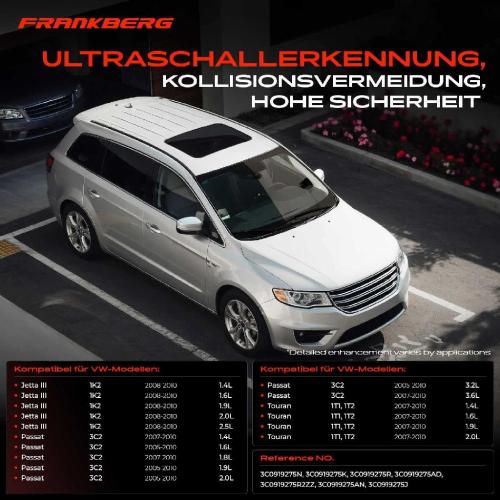 4x Parksensor PDC Sensor Vorne für VW Golf 5 1K5 Jetta 3 1K2 Passat B6 Touran 2008-2011 Bild 4x Parksensor PDC Sensor Vorne für VW Golf 5 1K5 Jetta 3 1K2 Passat B6 Touran 2008-2011