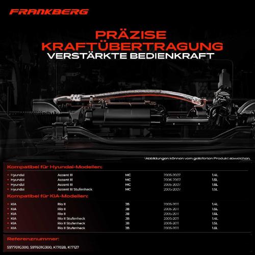 2x Seilzug Feststellbremse Hinterachse beidseitig für Hyundai Accent 3 MC KIA Rio 2 Bild 2x Seilzug Feststellbremse Hinterachse beidseitig für Hyundai Accent 3 MC KIA Rio 2