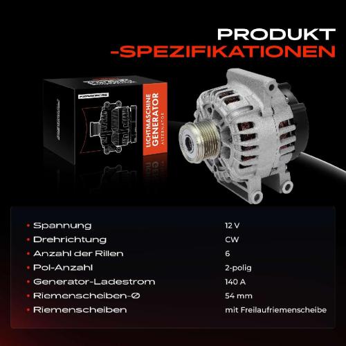 Frankberg 1x Lichtmaschine Generator für Opel Astra J Corsa D Meriva B Chevrolet 1.3L Bild Frankberg 1x Lichtmaschine Generator für Opel Astra J Corsa D Meriva B Chevrolet 1.3L