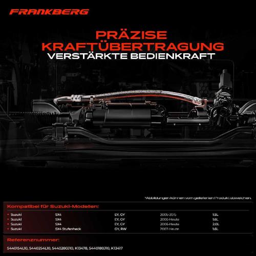 2x Seilzug Feststellbremse Hinterachse beidseitig für Suzuki SX4 Stufenheck EY GY GY RW 1.5L 1.6L 2.0L Bild 2x Seilzug Feststellbremse Hinterachse beidseitig für Suzuki SX4 Stufenheck EY GY GY RW 1.5L 1.6L 2.0L