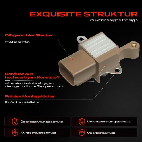 1x Lichtmaschinenregler Generatorregler für Isuzu D-Max I D-Max II Pritsche TFR TFS Bild 1x Lichtmaschinenregler Generatorregler für Isuzu D-Max I D-Max II Pritsche TFR TFS
