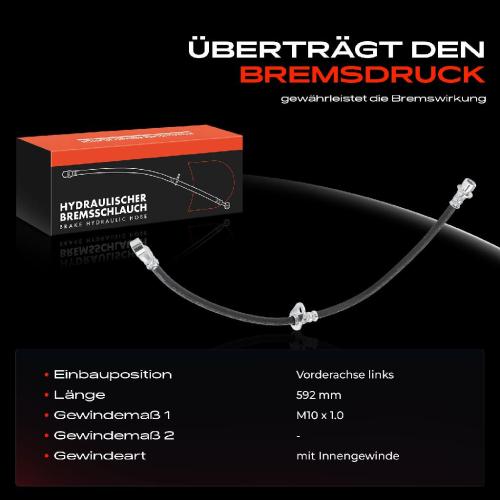 1x Bremsschlauch Bremsschläuche Vorderachse Links für Honda CR-V II RD 2.0L 2.2L 2001-2007 Bild 1x Bremsschlauch Bremsschläuche Vorderachse Links für Honda CR-V II RD 2.0L 2.2L 2001-2007