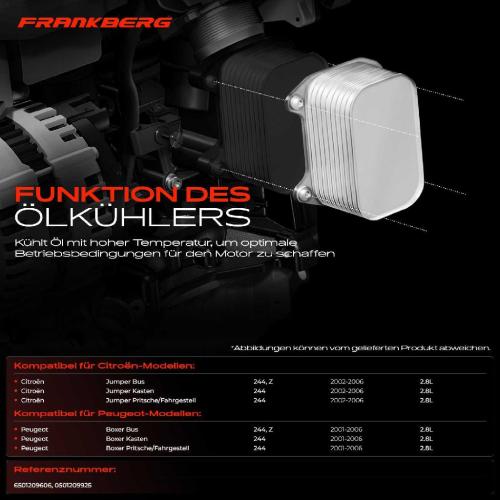 1x Ölkühler Motoröl für Citroën Jumper Peugeot Boxer 244 Z 2.8L 2002-2006 Bild 1x Ölkühler Motoröl für Citroën Jumper Peugeot Boxer 244 Z 2.8L 2002-2006