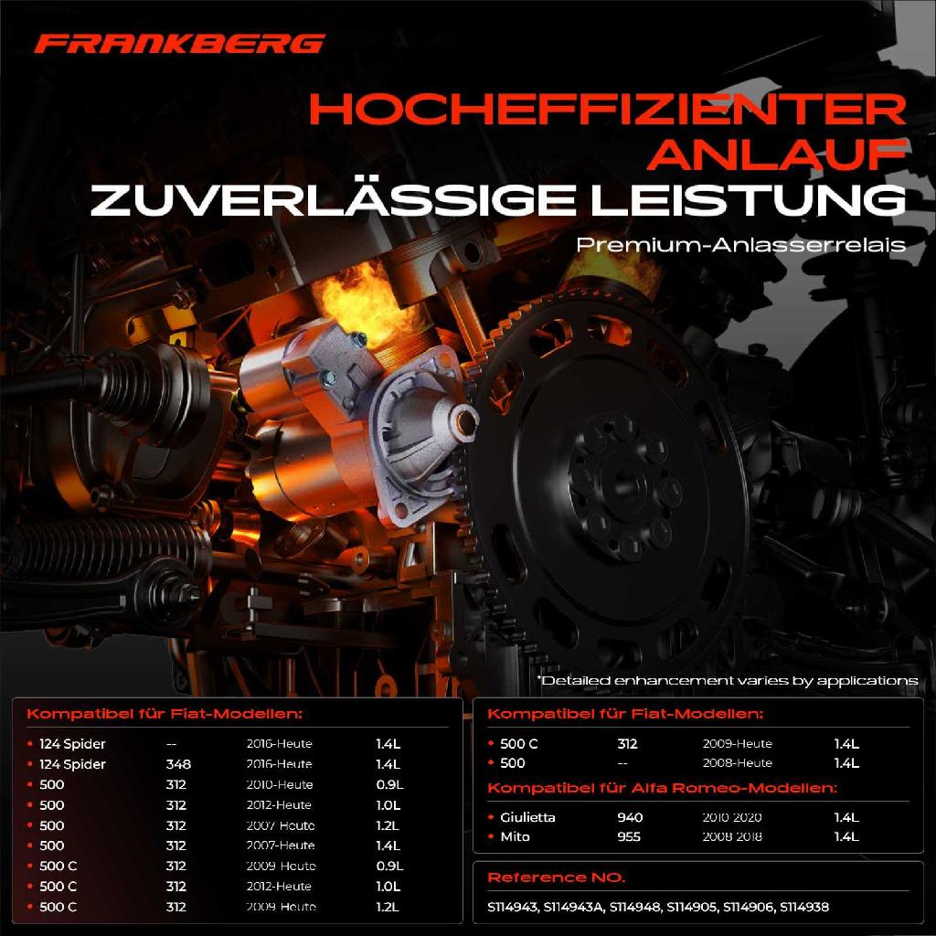 1x Magnetschalter Starter für Fiat Doblo Punto Lancia Delta 3 Alfa Romeo Giulietta