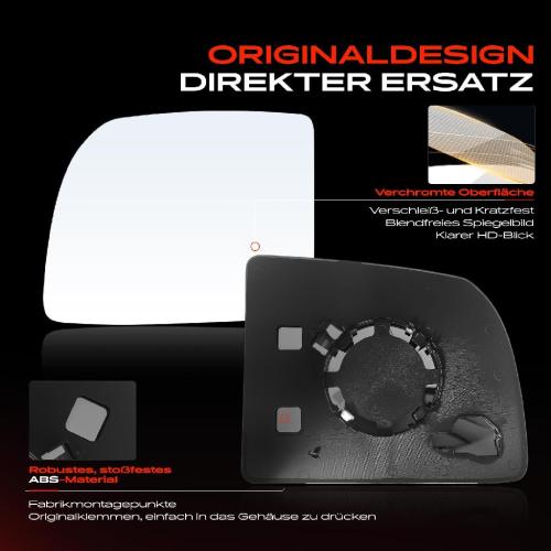1x Spiegelglas Außenspiegel rechts für VW Crafter SX SYI SYJ SZ MAN TGE UZ Bild 1x Spiegelglas Außenspiegel rechts für VW Crafter SX SYI SYJ SZ MAN TGE UZ