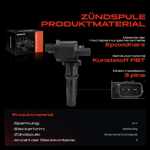 Frankberg 1x Zündmodul Zündspule für Hyundai Getz Santa Fé I Sonata IV Trajet Tucson KIA Magentis Sorento Bild Frankberg 1x Zündmodul Zündspule für Hyundai Getz Santa Fé I Sonata IV Trajet Tucson KIA Magentis Sorento