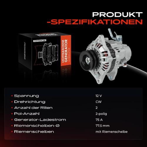 1x Lichtmaschine Generator für Mitsubishi L200 L 400 Bus Pajero II Canvas Top Bild 1x Lichtmaschine Generator für Mitsubishi L200 L 400 Bus Pajero II Canvas Top