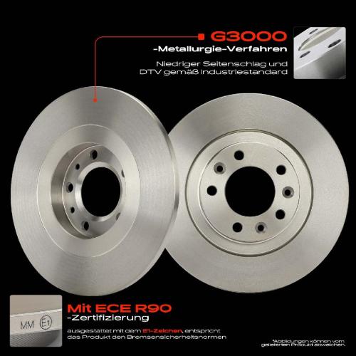 2x Bremsscheiben Hinterachse für Citroën C4 Grand Picasso II Spacetourer C5 Aircross Bj ab 2013 Bild 2x Bremsscheiben Hinterachse für Citroën C4 Grand Picasso II Spacetourer C5 Aircross Bj ab 2013