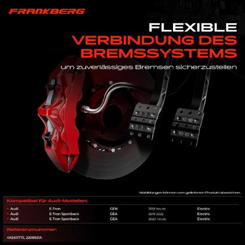 2x Bremsschlauch Bremsschläuche Hinterachse Links oder Rechts für Audi E-Tron GEN Sportback GEA Bild 2x Bremsschlauch Bremsschläuche Hinterachse Links oder Rechts für Audi E-Tron GEN Sportback GEA